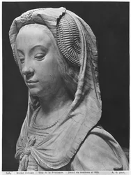 Nantes, St. Peter en St. Paul kathedraal, graf van Frans II, hertog van Bretagne en Marguerite van Foix, hoofd van Voorzichtigheid, 1502-07 (gipsafgietsel van marmer) (detail)